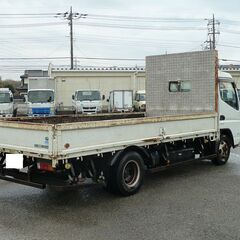 H27　キャンター　2トン積み全低床ロング総重量5トン未満　デュオニックAT　トリイ延長加工　Ｒ6年自動車税込 荷台・床修理代ボデー塗装代込み　13718の画像