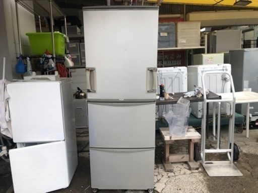【リサイクルサービス八光　田上店　安心の1か月保証　配達・設置OK】シャープ SHARP SJ-WA35K-S [冷蔵庫 345L 3ドア シルバー]