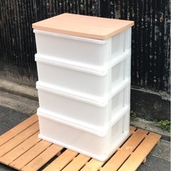 4段ウッドトップチェスト
