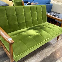 カリモク60 Kチェア 2シーター モケットグリーン