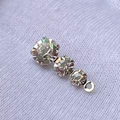 【新品】 3連スワロフスキーダイヤモンド Sea Horse Brand　12個の画像