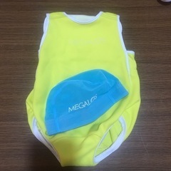 メガロス指定　ベビースイミング　水着M　キャップ