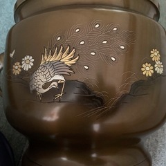 アンティーク　真鍮火鉢の画像