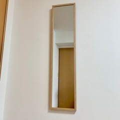 全身鏡 スタンドミラー 120×28cm 壁掛けでも立て掛けてもの画像