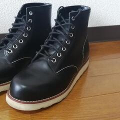 値下げしました。美品　本レザー　靴　ブーツ　ブラック　26.5〜27くらい　の画像