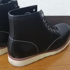 値下げしました。美品　本レザー　靴　ブーツ　ブラック　26.5〜27くらい　の画像