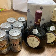 ビール（スーパードライ）350ｍｌ×6本、果実酒750ｍｌ×3本
