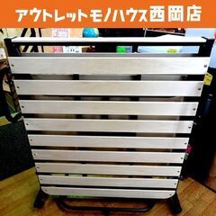 折りたたみベッド シングル すのこ 木製×スチール 幅98㎝ ブ...