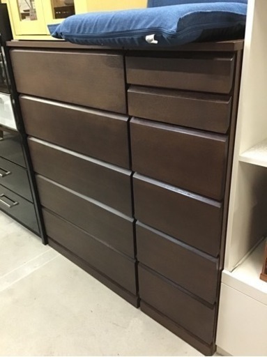 ●販売終了●ニトリ　2分割チェスト　引き出しレール付　中古品