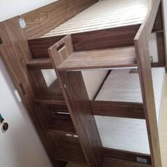 取引中g☆人気のロフトベッド　シングル　ブラウン☆の画像