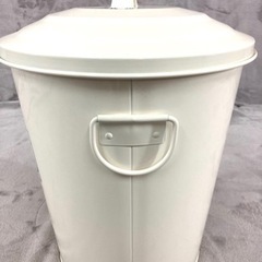 ダストボックス　缶　ホワイト　オシャレ　バケツ　スチール　小さいの画像