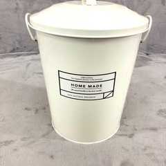 ダストボックス　缶　ホワイト　オシャレ　バケツ　スチール　小さい