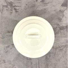 ダストボックス　缶　ホワイト　オシャレ　バケツ　スチール　小さいの画像