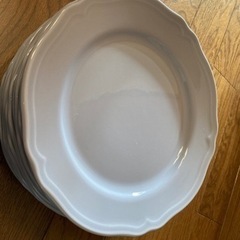 薄い紫の大皿です。直径28センチ 10枚セット