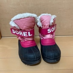 SOREL スノーブーツ 18cm キッズ　ピンクの画像