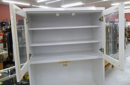 レンジボード コンセント付き 幅85x奥行42x高さ180cm エナメル調 長谷川産業 キッチンボード 食器棚 ホワイト 収納家具 苫