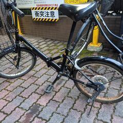 ★無料　折りたたみ自転車　ブラック
