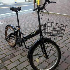★無料　折りたたみ自転車　ブラックの画像
