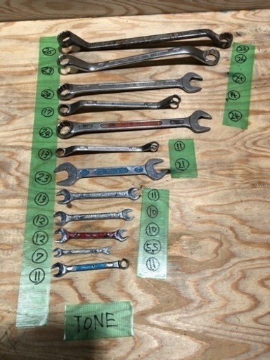 ⑩TONE スパナ  メガネ　12点　セット　まとめ売り