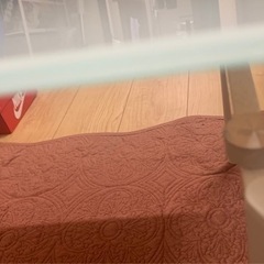 ローテーブル　ホワイト　机　ガラス　の画像