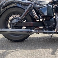福岡発車検令和4年6月迄！乗って帰れます。ホンダ「シャドウ」ブラックペイントカスタム！全国配送可能　個人出品の画像