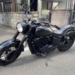 福岡発車検令和4年6月迄！乗って帰れます。ホンダ「シャドウ」ブラックペイントカスタム！全国配送可能　個人出品の画像
