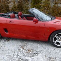 MGF1.8i VVC オープンカー赤色レザーシート1996年10月登録の画像