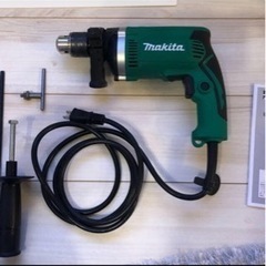 アウトドア用品と交換可能！ほぼ新品！マキタ 振動ドリル M816 AC100V ストッパポール付の画像