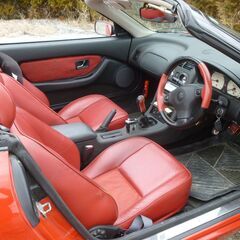 MGF1.8i VVC オープンカー赤色レザーシート1996年10月登録の画像