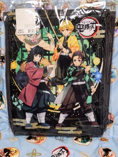 新品未開封☆新品未開封☆鬼滅の刃 巾着付きランドリー収納バッグ2 A柄 炭次郎 義勇 善逸 伊之助 胡蝶しのぶ 竈門ねずこトートバッグ レッスンバッグ