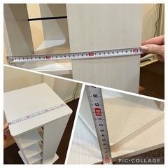 本棚　回転　ディスプレイ　白　文庫本　単行本などの画像