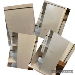 本棚　回転　ディスプレイ　白　文庫本　単行本などの画像