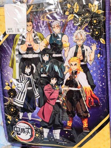 新品未開封☆鬼滅の刃巾着付きランドリー収納バッグVer.2 B柄(柱7人)胡蝶しのぶ＆甘露寺蜜璃トートバッグ レッスンバッグきめつのやいば