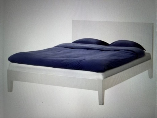 IKEA ベッドフレーム クインサイズ NORDLI ベッドF 160x200 白
