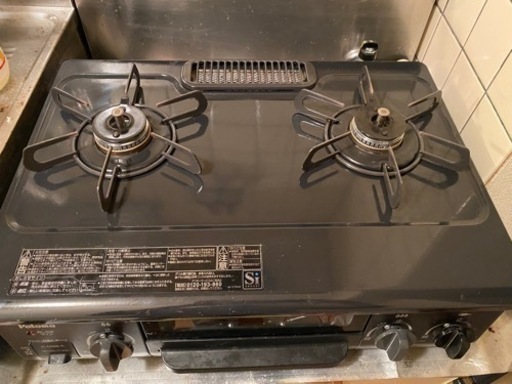 グリル未使用　2口ガスコンロ　IC-N36B-R