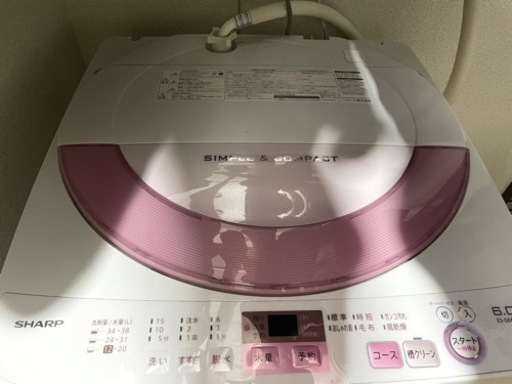 SHARP 全自動洗濯機 6kg ES-GE6A-P
