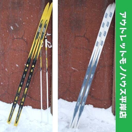 180cm クロスカントリースキー 3点セット 黄×黒 板 エラン XTM COUNTRY・ビンディング ロッテフェラー NNN・ポー