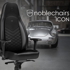 【美品】noblechairs ICON ゲーミングチェア ブラック おまけ付き