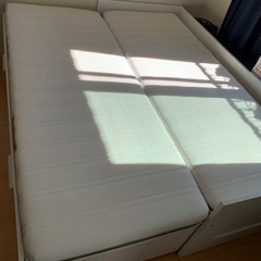 IKEA BRIMNES イケア　ブリムネス　収納付きベッド　マットレス付の画像