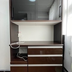 送料・設置込み　松田家具　モイス仕様　キッチンボード　カップボード　食器棚　レンジボード