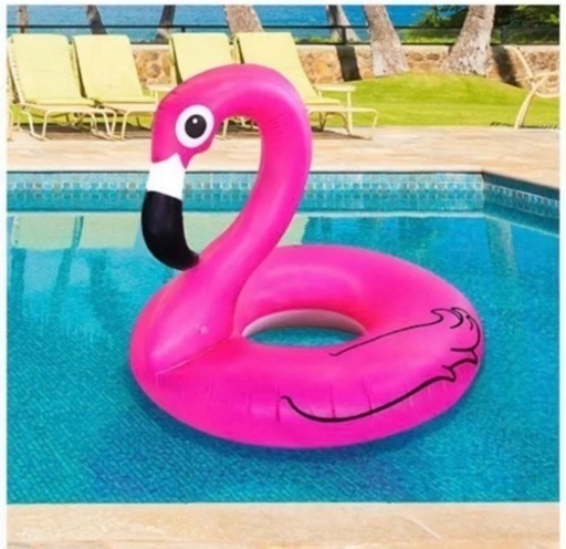 インスタ映え　フラミンゴの浮き輪