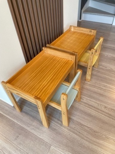 キッズテーブル　チェア　子供用机　2セット