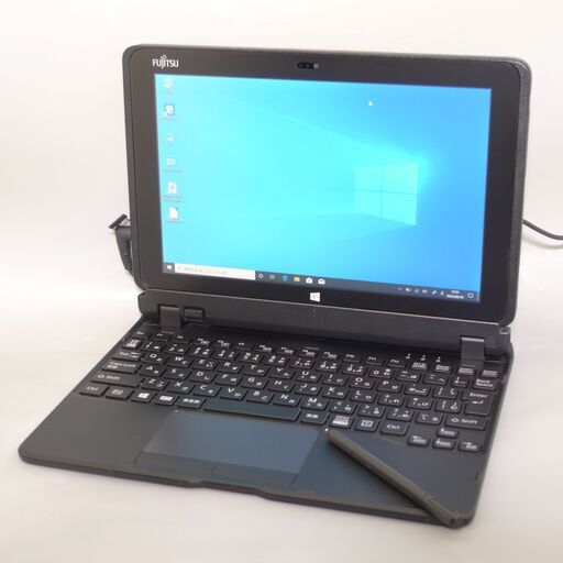 タブレット ノートパソコン 中古美品 高速SSD Wi-Fi有 10.1型 富士通 Q506/ME Atom 4GB 無線 Bluetooth webカメラ Windows10 Office