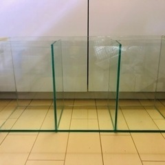 オールガラス60cm  3室水槽とフィルター