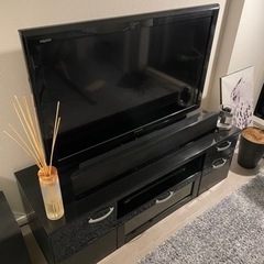テレビ台【ブラック】鏡面仕上げの画像