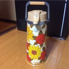 アンティーク 象印 エアーポット魔法瓶 花柄2.5L