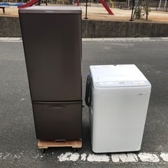 名古屋市郊外配送料無料キャンペーン中【新生活応援】単身向け　冷蔵庫・洗濯機セット　パナソニック　2018年製
