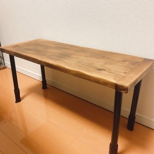 インダストリアル風　ベンチ　中古　ハンドメイド　ダイニングテーブル