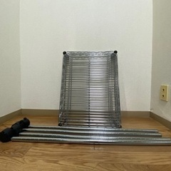 【美品】[25mm] ルミナススリムスチールラック ルミナス レギュラー 幅60 奥行46 高さ95 3段 キャスター付 NLH6090-3の画像