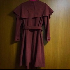 【アングリッド】ウール ロングコート ボルドーの画像